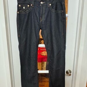 True Religion Dark Blue Men's Straight Jeans